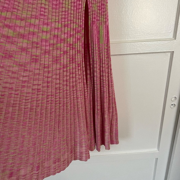 Hansen & Gretel Corbin Ribbed Knit Space Dye Skirt in Rainbow Pink Size Medium - Picture 4 of 7